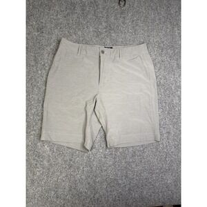 Mens Faherty All Day Shorts Gray Size 34 Golf Travel Stretch 9" Inseam